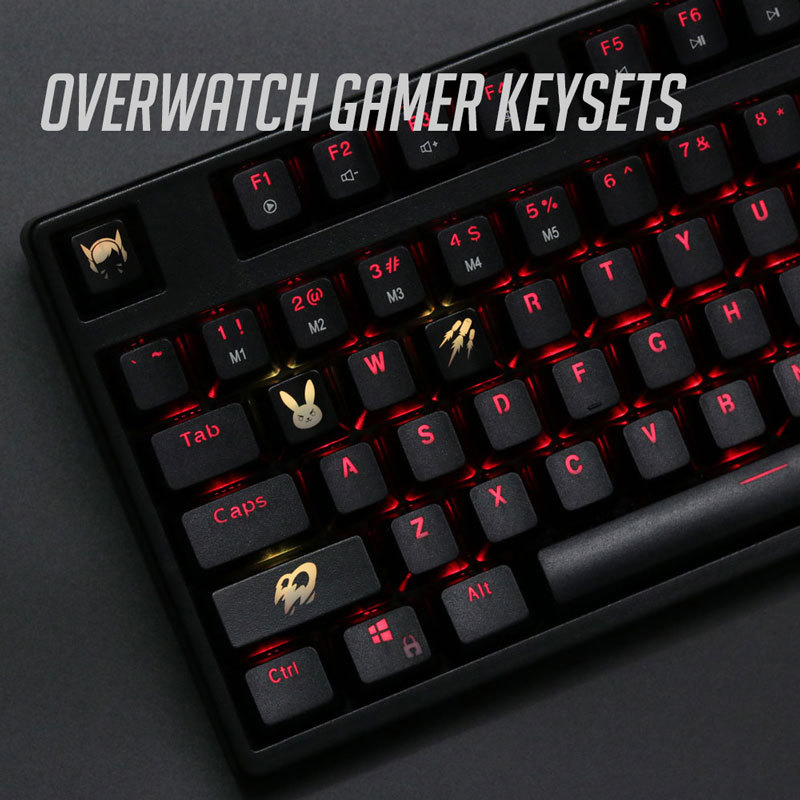 Keyboard Gaming Black - 4 Cái/bộ Keysets Đèn Nền Chữ