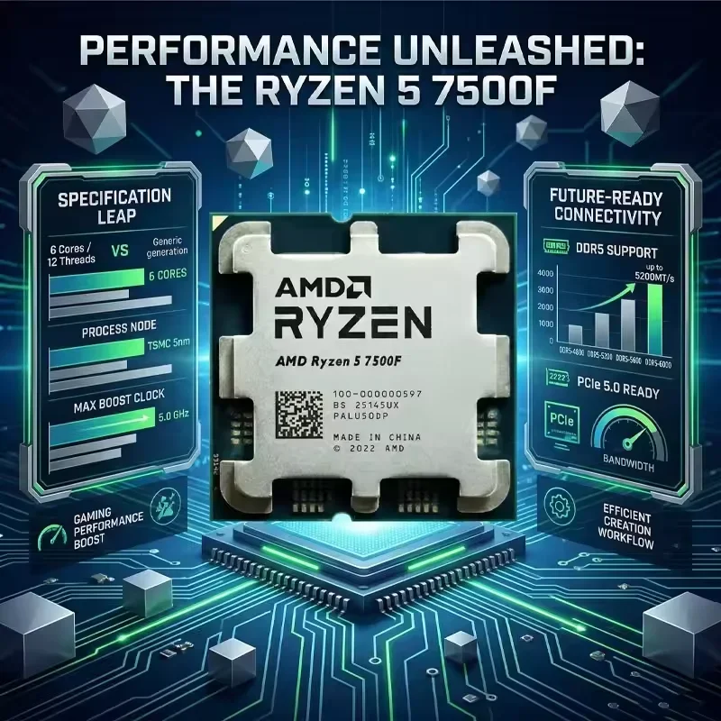 AMD Ryzen 5 7500F Desktop Gami - đánh giá và giá Amd Cpu Ryzen 5