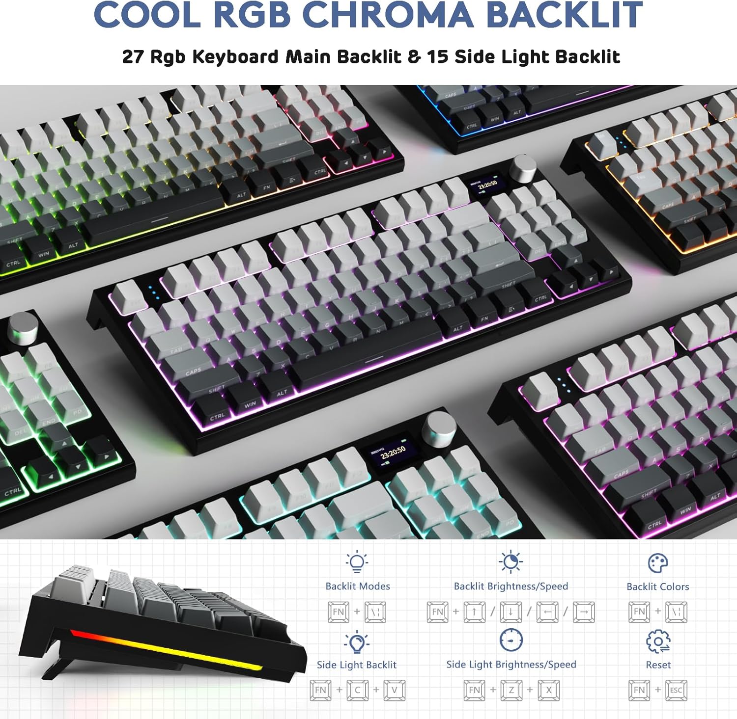 ATTACK SHARK K86 RGB 75% Wirel - đánh giá và giá Gaming Keyboard Corsair