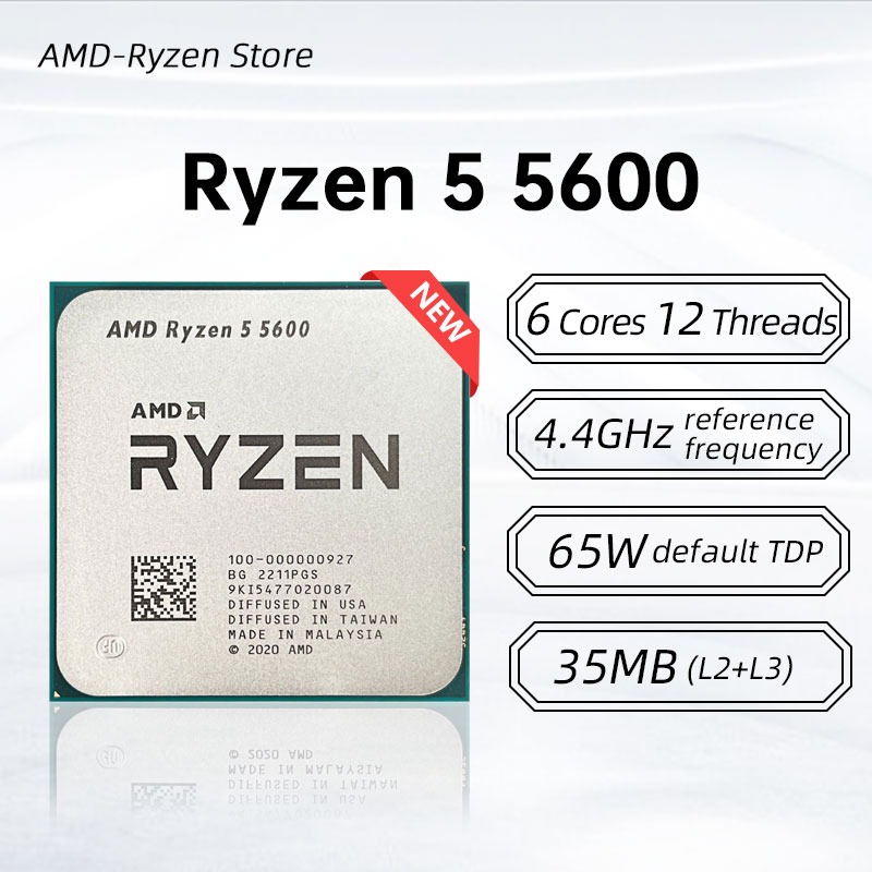 Ryzen 5 5600 Vermeer Core 6C/1 - đánh giá và giá Amd Cpu Ryzen 5
