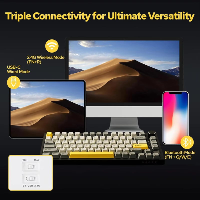 AK820/AK820Pro Gaming Mechanic - đánh giá và giá Gaming Keyboard Wireless