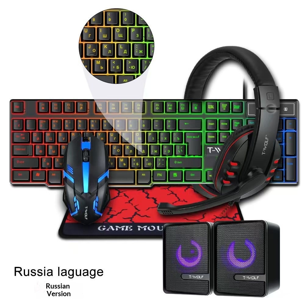 Spanish Russian Keyboard Layou - đánh giá và giá Gaming Keyboard Mouse Combo