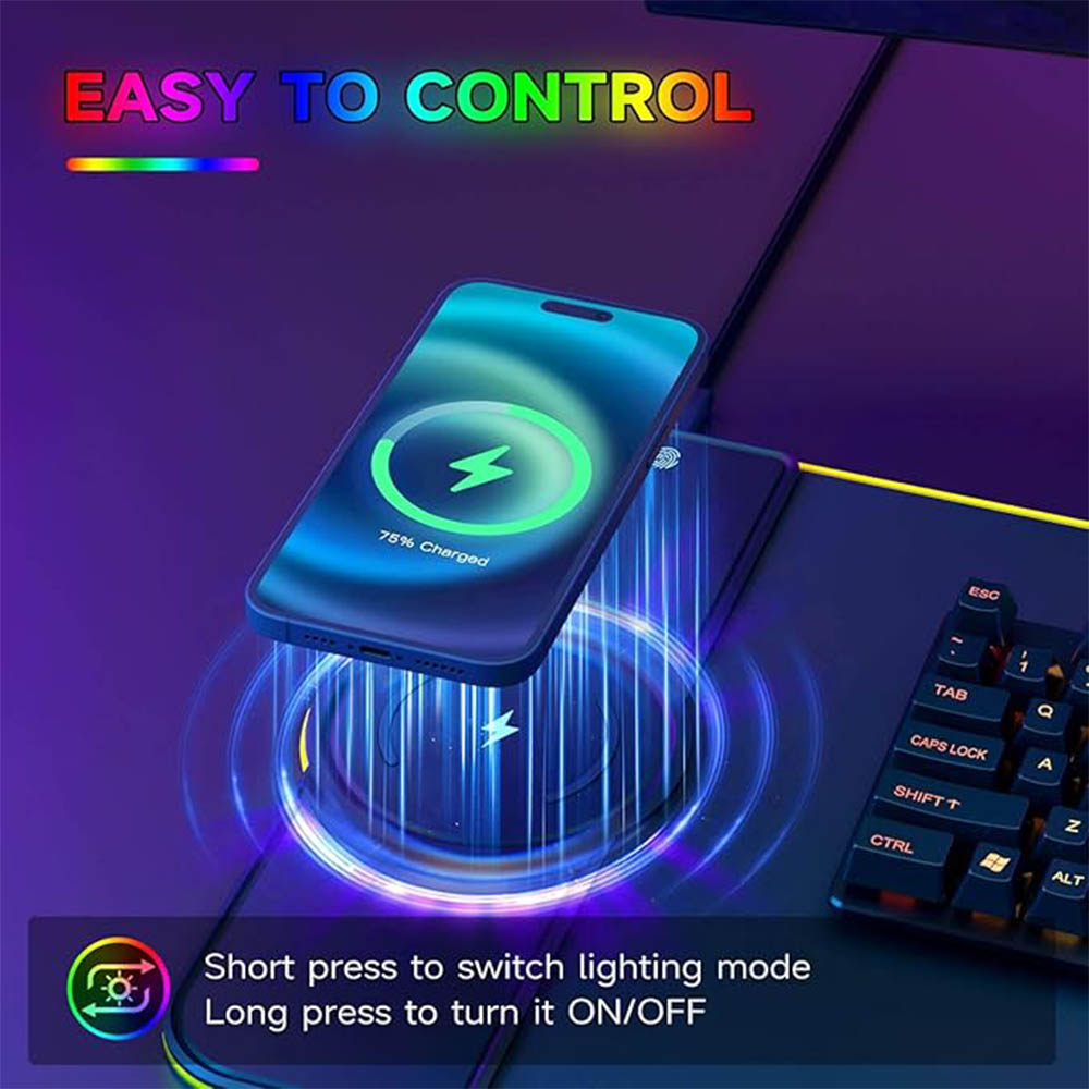 RGB mouse pad with wireless ch - đánh giá và giá Gaming Keyboard And Mouse Wireless