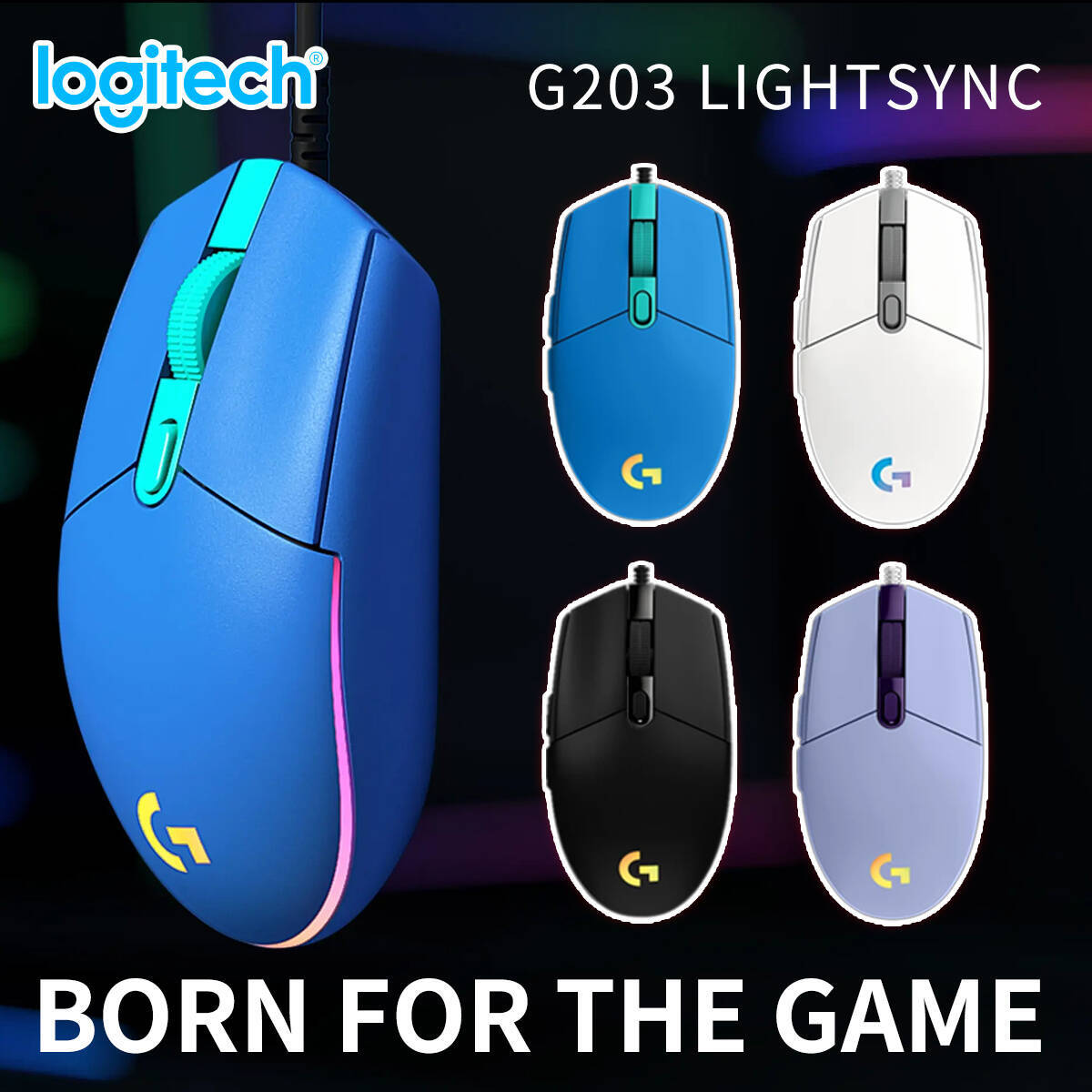 Logitech G203 LIGHTSYNC Wired  - đánh giá và giá Logitech Mouse G203