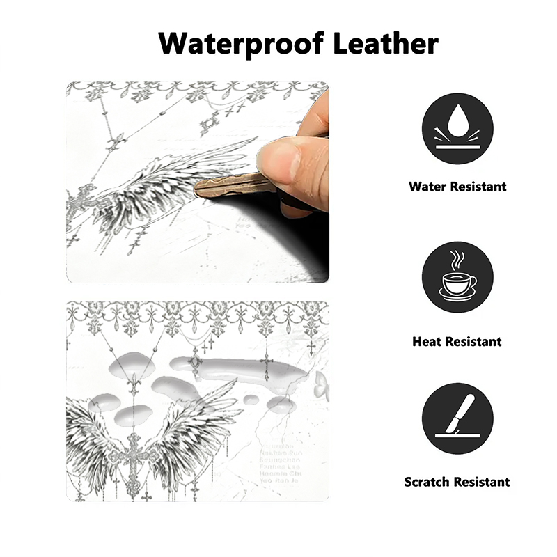 Leather Mousepad Black White A - đánh giá và giá Keyboard Gaming Black